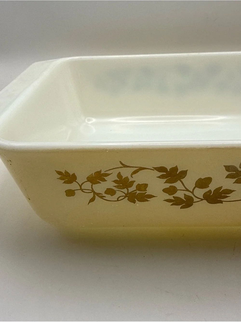 Pyrex Gold Acorn 2 Quart 575-B  Rectangular Casserole No lid Grandmacore Cottage